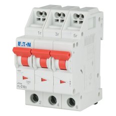 PLI-C10/3 Jistič PLI (bezšroubové svorky nahoře) char C 3-pólový 10kA 10A 101319