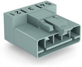 Konektor na desky plošných spojů, úhlové, 5pól., šedá WAGO 890-855/011-000