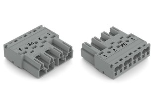 Zástrčka 4pól. Kód. B šedá WAGO 770-254/062-000