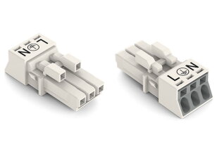 Zdířka 3pól. Kód. A bílá WAGO 890-223