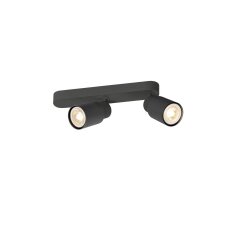 PURI 2.0 Tube, nástěnné a stropní svítidlo, asymetrické, 2 x max. 6W GU10, černé