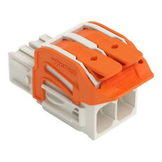 1vodičová pružinová svorkovnice, Páčka, Push-in CAGE CLAMP, Světle šedá