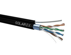 Venkovní instalační kabel CAT5E FTP PE Fca samonosný 305m/box SOLARIX 27655195