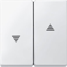 Klapka, Merten System M, pro žaluziový ovladač, polar white, matný plast 435519