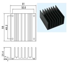 Mean Well Chladič 25.4mm pro MHB100, MHB