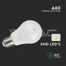 LED Bulb 10,5W E27 A60 Thermoplastic 3000K 3PCS/PACK VT-2113-N, SKU217352