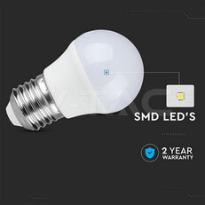 LED Bulb 6,5W E27 G45 4000K           VT-290, V-TAC SKU23879