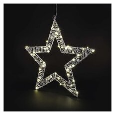 LED dekorace - závěsná hvězda, 3xAA, teplá bílá, časovač, EMOS DCGW19