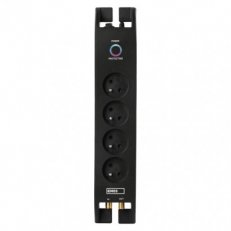 Přepěťová ochrana 1800J 4 zásuvky, 2m, černá EMOS P54022
