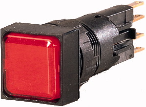 Eaton Q25LF-RT/WB Hlavice pro signálky, 25x25 mm, se žárovkou, IP65, červená