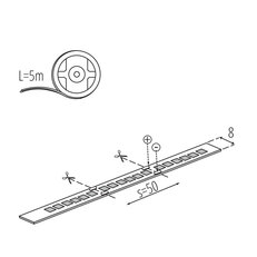 LED pásek L120 16W/M 24 IP00-WW SMD, KANLUX 33311