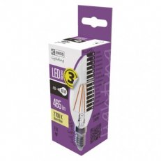 LED žárovka Filament 4W(40W) 465lm E14 WW candle Emos teplá bílá