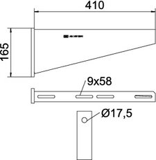 OBO AW 80 41 FT Nástěnný výložník B410mm Ocel žár.zinek