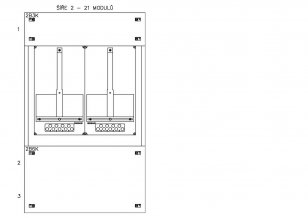Konstrukce elektroměrová 2-18, 1-řadá, plastové panely SCHRACK CSIL125218