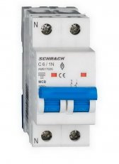 Instalační jistič AMPARO 6kA, C 6A, 1+N SCHRACK AM617606--