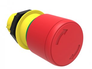 Lovato LPCB6634 Plastová hlavice s hřibovým knoflíkem 30mm červená