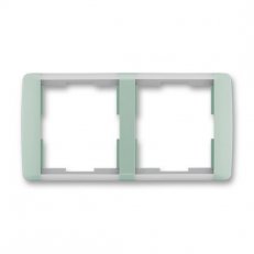 ELEMENT Dvojrámeček vodorovný agáve/ledová bílá ABB 3901E-A00120 22