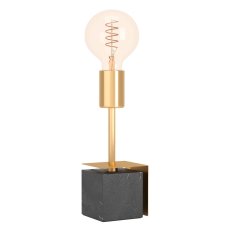 Stolní svítidlo CARMITA 1xE27 mosaz/mramor černá 40W IP20 EGLO 390168