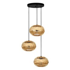 Závěsné svítidlo AMSFIELD 1 3xE27 černá/přírodní 3X40W IP20 EGLO 43864