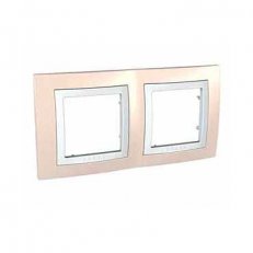 Unica Basic Krycí rámeček dvojnásobný, Cream/polar SCHNEIDER MGU2.004.859