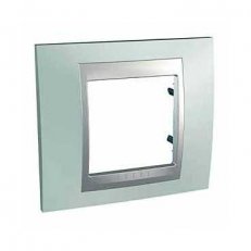 Unica Top rámeček jednonásobný Fluor Green/Aluminium SCHNEIDER MGU66.002.094