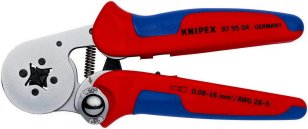 Samonastavitelné kleště pro lisování kabelových koncovek 180 mm KNIPEX 97 55 04