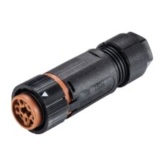 zásuvka na kabel  RST mini, 4-pól, hnědá/černá WIELAND 46.051.4551.4