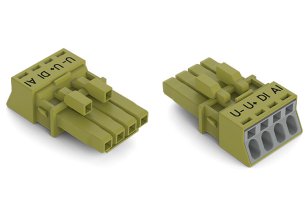 Zdířka 4pól. Kód. B světle zelená WAGO 890-264/072-000