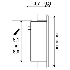FRAME CURVE LED tepla bila 350mA LED 1W SLV 111292