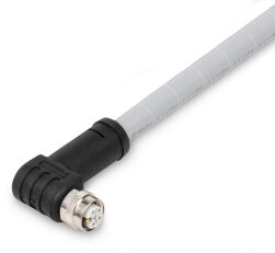 Napájecí kabel Zásuvka M12L  úhlová 5pól. WAGO 756-3502/050-050