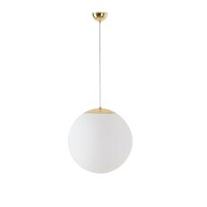 Závěsné svítidlo se skleněným stínidlem OSMONT ADRIA S3 13W IP40 E27 mosaz