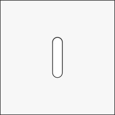 Jednoduchý čelní panel, NIKO Rocker steel WHITE COATED 154-56101