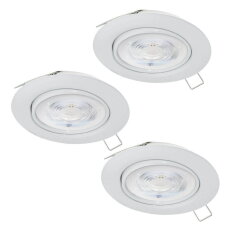 Zápustné svítidlo FAVAZZINA SET d85 bílá IP44 3X4W IP44 EGLO 901759
