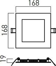 XFLAT REC. SQ. PANEL 15W 220-240V AC 400