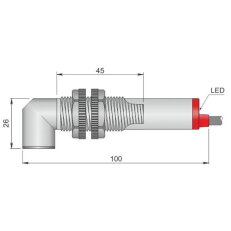 Optoelektronický senzor d18 mm AECO FT18-ABE-90