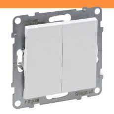SUNO BÍLÁ STŘÍD.PŘEPÍNAČ Č.6+6 LEGRAND 721108RD