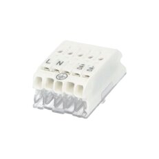 Svorkovnice SLK X/5 +E-PIEC (L-N-E-DA+-DA-)pro svítidla, bezšroubová,PC/88168806