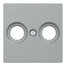 Centrální deska, Merten System M, anténa, 2 otvory, aluminium, matný plast