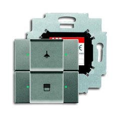 ABB KNX Prvek ovládací 2nás. se sběrnic. spojkou metalická šedá 6126/01-803-500