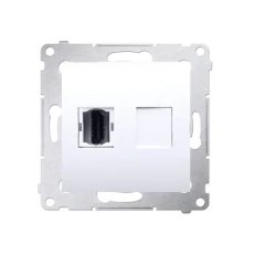 Zásuvka HDMI, (strojek s krytem) bílá KONTAKT SIMON DGHDMI.01/11