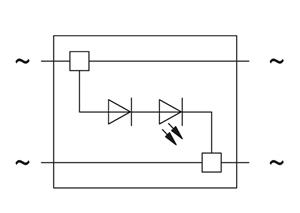 Zásuvný modul 2pól. červená LED dioda šedá WAGO 280-803/281-415