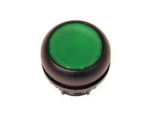 Eaton M22S-D-G Ovládací hlavice tlačítka, zapuštěné tlačítko, bez aret., zelená