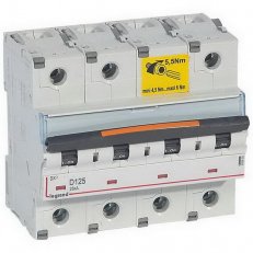 DX3 JISTIČ, 4 PÓLOVÝ, CHAR. D,125A 25KA LEGRAND 409855