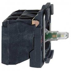Schneider ZB5AW0G45 Polosestava objímky, 1 Z + 1 V, 110...120V, rudá