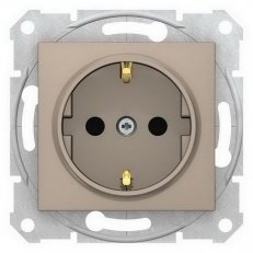 Sedna Zásuvka Schuko 2P+PE, clonky, bezšroubová, Titan SCHNEIDER SDN3001768