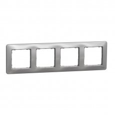 Sedna D/E Rámeček čtyřnásobný, Aluminium SCHNEIDER SDD313804