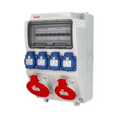 Zásuvková skříň ZSF40101000.0/3958 IP44 jištěná bez chrániče FAMATEL v1114-6kA