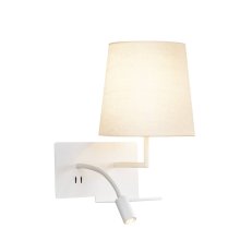 SOMNILA FLEX vnitřní nástěnné svítidlo LED 3000K bílá vpravo vč. USB přípojky