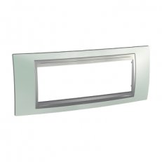 Unica Top rámeček šestimodulový Fluor Green/Aluminium SCHNEIDER MGU66.106.094