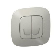 Valena Allure with Netatmo - 2násobný spínač s ''N'' vodičem, hliník LEGRAND